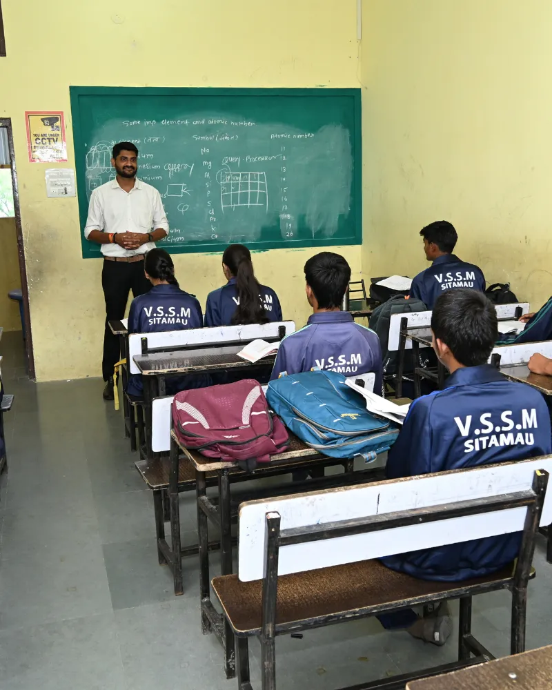 Middle School students participating in school activities