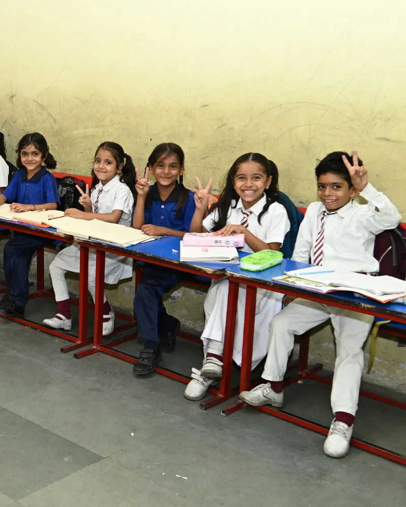 Pre-primary children learning joyfully